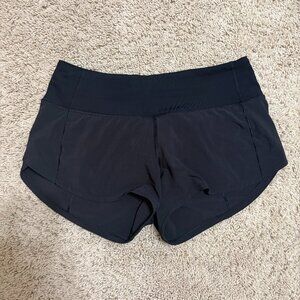 Lululemon Mid-Rise Speed Up Short, Size 2, Color Black